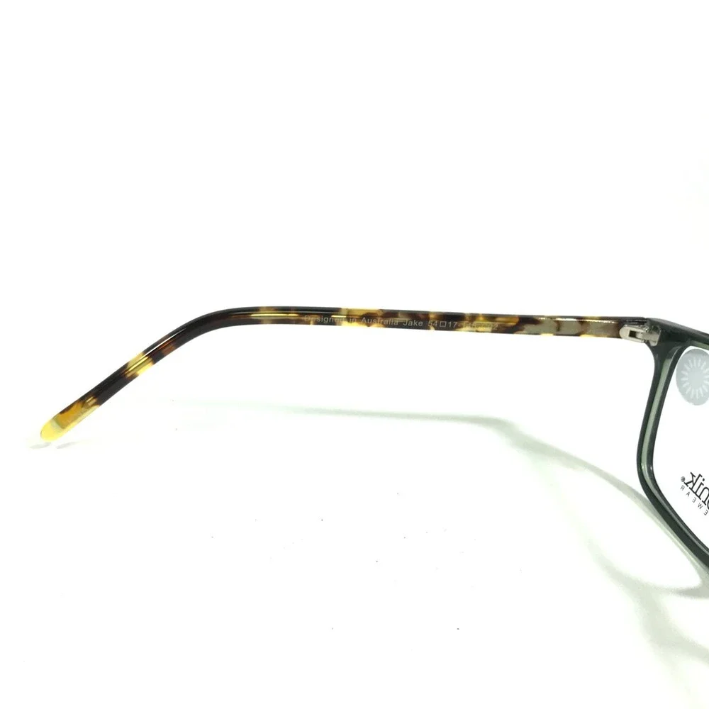 Iconik Eyeglasses Frames Jake C02 Green Tortoise Square Horn Rim 54-17-145